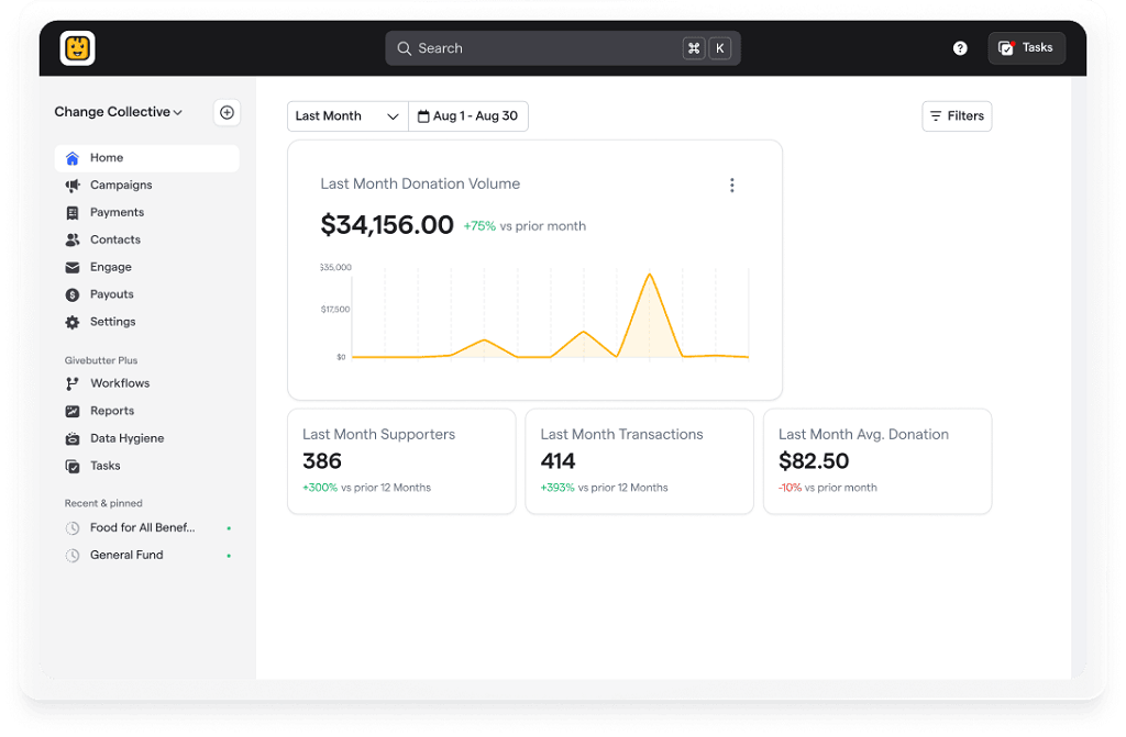 GiveButter Interface